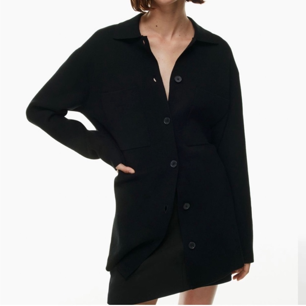 Babaton Society shacket sweater jacket S M read